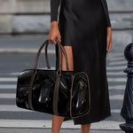 Black Snake Print Duffle Bag