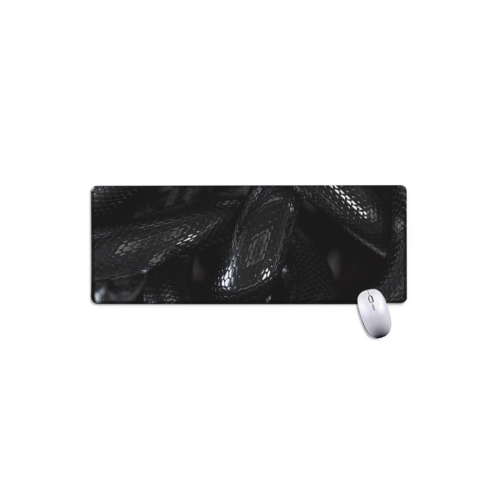 Black Snake Print Extended Mouse Pad