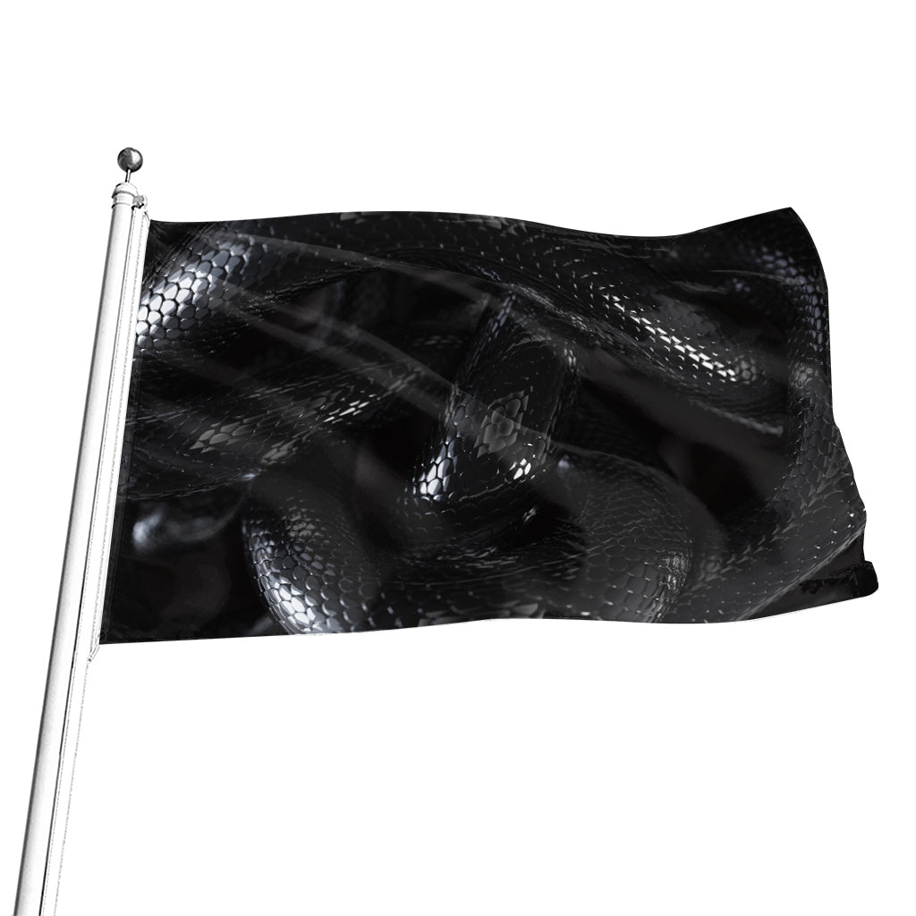 Black Snake Print Flag
