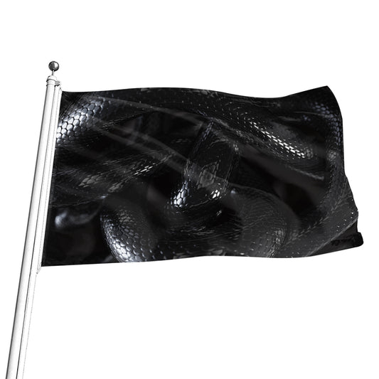 Black Snake Print Flag