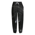 Black Snake Print Fleece Lined Knit Pants