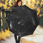 Black Snake Print Foldable Umbrella