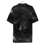 Black Snake Print Hawaiian Shirt