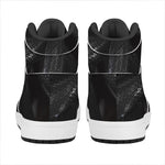 Black Snake Print High Top Leather Sneakers
