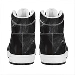 Black Snake Print High Top Leather Sneakers