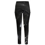 Black Snake Print High-Waisted Pocket Leggings