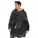 Black Snake Print Hoodie Blanket