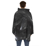 Black Snake Print Hoodie Blanket