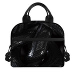 Black Snake Print Insulated Lunch Bag