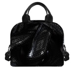 Black Snake Print Insulated Lunch Bag