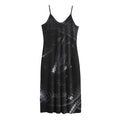 Black Snake Print Jersey Midi Cami Dress