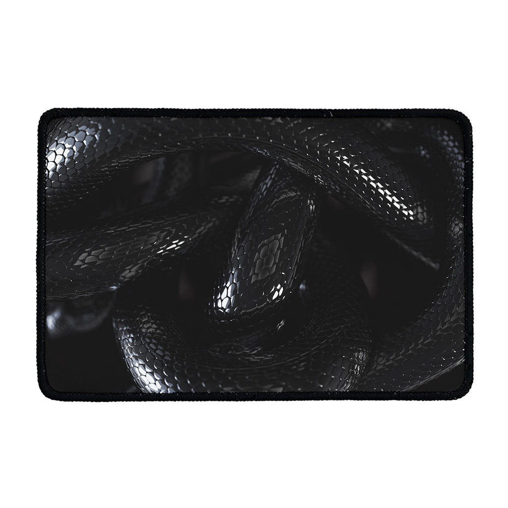 Black Snake Print Kitchen Mat