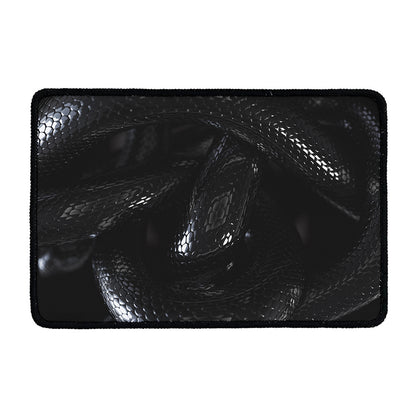 Black Snake Print Kitchen Mat