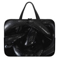 Black Snake Print Laptop Sleeve With Handle