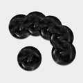 Black Snake Print Leather Coaster Set