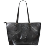 Black Snake Print Leather Tote Bag