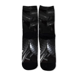 Black Snake Print Long Socks