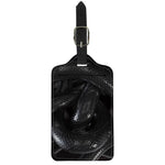 Black Snake Print Luggage Tag