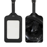 Black Snake Print Luggage Tag