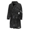 Black Snake Print Men's Bathrobe