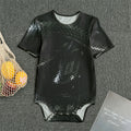 Black Snake Print Men's Bodysuit
