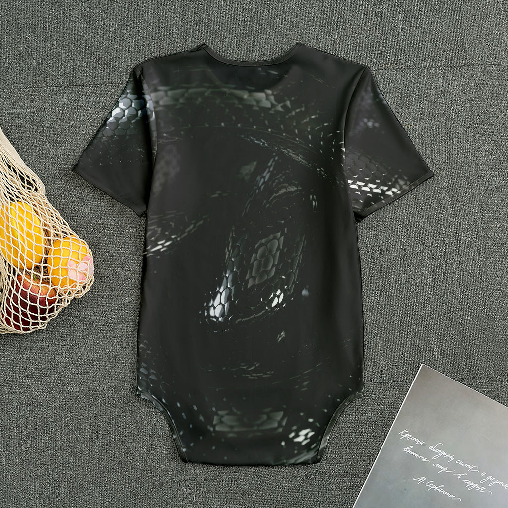 Black Snake Print Men's Bodysuit