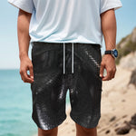 Black Snake Print Men's Cargo Shorts