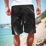 Black Snake Print Men's Cargo Shorts