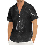 Black Snake Print Men's Deep V-Neck Shirt