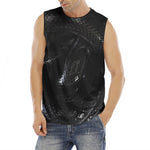 Black Snake Print Men's Fitness Tank Top