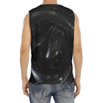 Black Snake Print Men's Fitness Tank Top
