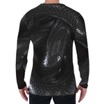 Black Snake Print Men's Long Sleeve T-Shirt