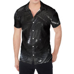 Black Snake Print Men's Shirt