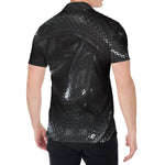 Black Snake Print Men's Shirt