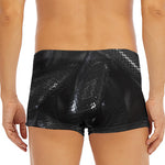 Black Snake Print Men's Short Boxer Briefs