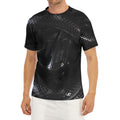 Black Snake Print Men's Short Sleeve Rash Guard