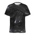 Black Snake Print Men's Athletic T-Shirt