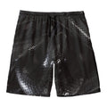 Black Snake Print Men's Swim Trunks