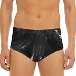 Black Snake Print Men's Triangle Swim Briefs