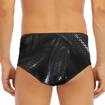 Black Snake Print Men's Triangle Swim Briefs