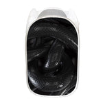 Black Snake Print Mesh Laundry Hamper