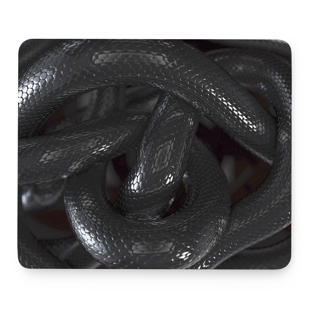 Black Snake Print Mouse Pad