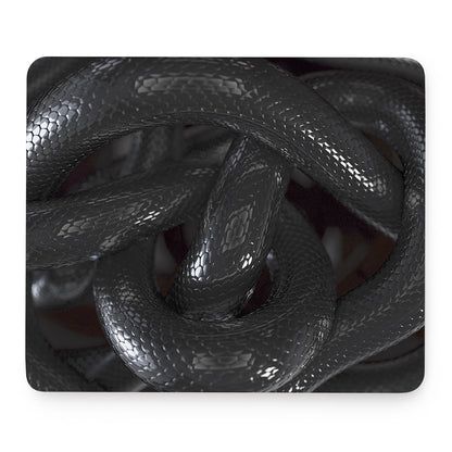 Black Snake Print Mouse Pad