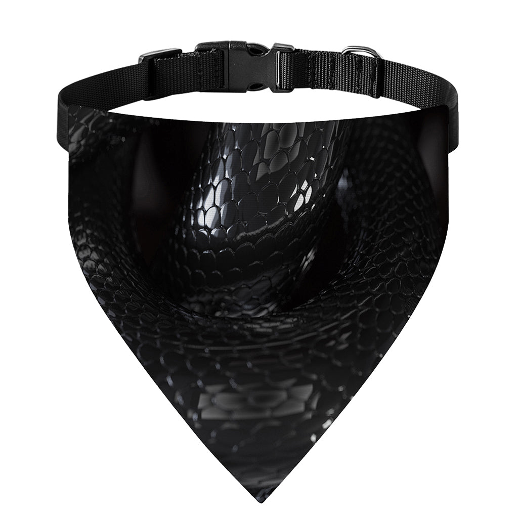 Black Snake Print Over The Collar Dog Bandana