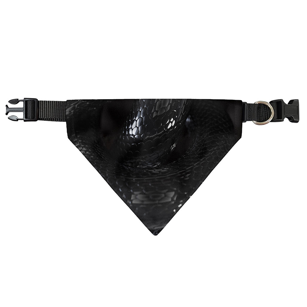 Black Snake Print Over The Collar Dog Bandana