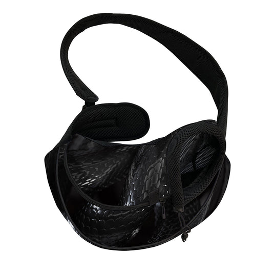 Black Snake Print Pet Sling Carrier