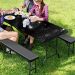 Black Snake Print Picnic Table Cover