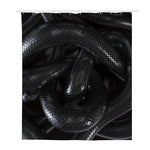 Black Snake Print Polyester Shower Curtain