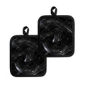 Black Snake Print Pot Holders