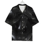 Black Snake Print Rayon Hawaiian Shirt